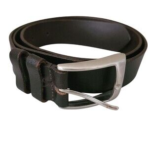 lejon tulliani leather belt 68401 1.25" wide mens black size 34